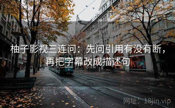 柚子影视三连问：先问引用有没有断，再把字幕改成描述句
